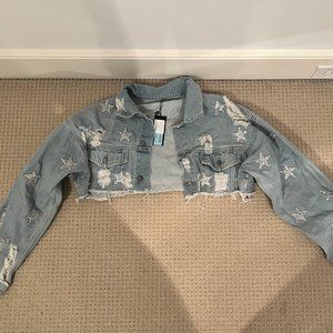 Carmar Denim Cropped Denim Jacket with Stars